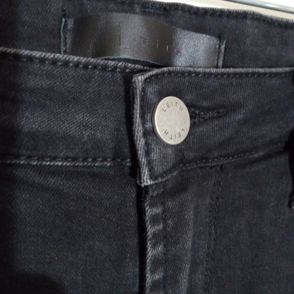 Leith high rise black jeans with front hem splits women's size 30 - Picture 4 of 9